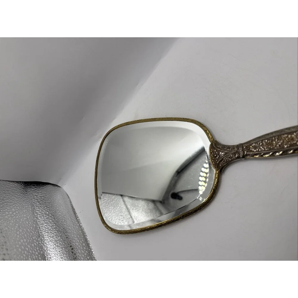 Vintage Matson Vanity Mirror Ormolu Hollywood Regency Gold Plated Sunflowers